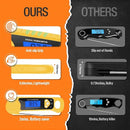 Meat Thermometer Digital, Instant Read Food Thermometer Waterproof with Backlight for Cooking, Deep Fry, BBQ, Grill, Smoker and Roast (Yellow) by TinyTreasures Baby Boutique