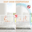Crib Tent to Keep Baby from Climbing Out - Crib Net to Keep Baby in - Pop Up Breathable Cribs Cover - Canopy with Upgrade Strong Mesh and Durable Zipper (White - Lines, Lager) by TinyTreasures Baby Boutique