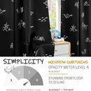 Vangao Kids Curtains for Boys Bedroom Kids Blackout Curtains 84 Inch Length Ocean Aquarium Nursery Drapes for Girls Bedroom Silver Sea Animals Print Thermal Insulated Drapes, Black 2 Panels by TinyTreasures Baby Boutique