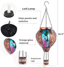 Hot Air Balloon Solar Lantern Hummingbird Lights, Flickering Flame Solar Hanging Lights for Outside,Waterproof for Garden Yard Patio Porch Decoration（Hummingbird） by GreenHaven Gardens