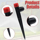 50 PCS Quick-Connect Drip Irrigation Emitters with Adjustable Water Flow - Sprayer for 1/4 inch Irrigation Tubing - 360 Degree Sprayer Perfect for Irrigation System Watering Kit(Red & Blue)