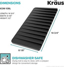 Kraus Roll Up Dish Drying Rack with Self-Draining Silicone Dish Drying Mat and Silicone Soap Dish Holder in Dark Grey, KDM-KRM-10DG by CozyNest Decor