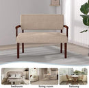 Accent Chair 2 Seat, Arm Chairs with Soft Seat and Armrests for Living Room, Love seat for Dining, Reading, and Waiting Rooms (Beige) by CozyNest Decor
