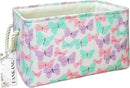 FANKANG Rectangular Laundry Basket Nursery Storage Fabric Storage Bin Storage Hamper,Gift Baskets (Butterfly) by TinyTreasures Baby Boutique