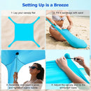 COMMOUDS Beach Tent Sun Shelter - UPF50+ Pop Up Beach Canopy with Sandbags & Sand Shovel & Windproof Poles, Portable Sun Shade for Beach, Camping, Picnics, Backyard by TinyTreasures Baby Boutique