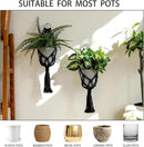 Artilady 2 Pack Black Macrame Plant Hanger Indoor - Large Hanging Planters for Wall Plants Holder Short Hademade Boho Farmhouse Rustic Home Decor by GreenHaven Gardens
