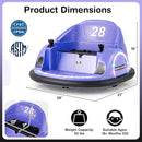 GLACER 12V Bumper Car, Electric Kids Bumper Car w/Parental Remote, 3-Speed, 360°Spin, Music, LED Light, Battery Ride on Bumper Car w/Dual Joysticks, Baby Bumper Car for Toddlers 18 Months+ (Purple) by TinyTreasures Baby Boutique