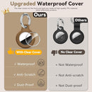 Upgrade Waterproof 2 Pack Airtags Holder with Apple Airtags Keychain, Hard PC Air Tag Case, Anti-Scratch & Shock Air tag Holder, Men's Women's Keyrings & Keychains-Black+Brown by TinyTreasures Baby Boutique