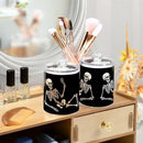 Halloween Skull 2PC Airtight Transparent Glass Storage Jar, Food Storage Container Glass, Can Store Candy, Salt, Coffee Beans, With lid, Easy To Use… by CozyNest Decor