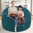3FT Bean Bag Chair, Comfy Bean Bag Chairs with Memory Foam Filled, Fluffy Beanbag Sofa with Dutch Velvet Cover, Round BeanBag Chairs for Living Room, Playroom - Sea Blue by TinyTreasures Baby Boutique