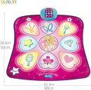 SUNLIN Dance Mixer Rhythm Step Play Mat - Dance Game Toy Pad with LED Lights, Gift for Kids Girls Boys, Adjustable Volume, Built-in Music, 3 Challenge Levels (3-12 Years Old), Pink by TinyTreasures Baby Boutique