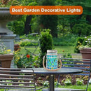 Cooo 4 Pack Mosaic Solar Lanterns Outdoor Waterproof Jar Lights Solar Powered, Hand Paste 141 Crystal Mosaics Table Hanging Garden Backyard Decor Lamps （Just a Little More, Get Double The Deligh by GreenHaven Gardens