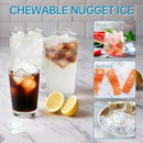 Commercial Nugget Ice Maker Machine, 100Lbs/24H Pellet Chewable Ice, 3-IN-1 Nugget Ice Maker with Ice & Water Dispenser, Self-Cleaning Countertop Stainless Steel Ice Machine for Business, Office,Party by CozyNest Decor