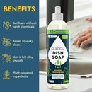 Puracy Natural Dish Soap Packs - Skin-Softening Plant-Based Dishwashing Soap, Non-Toxic Dish Soap, Organic Liquid Dishwashing Detergent Soap (Organic Lemongrass, 16 fl oz, 3 Pack) by CozyNest Decor