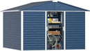 Metal Outdoor Storage Shed 10FT x 10FT, Steel Utility Tool Shed Storage House with Sliding Door, Metal Sheds Outdoor Storage for Backyard Garden Patio Lawn, Blue by GreenHaven Gardens