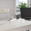 Jusalpha 6mm Thickness Clear Acrylic Display Riser with Tray Handles For Laptop, Notebook, Retail Display Food Display,12" x 8" x 3" by CozyNest Decor