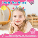 Headband Making Kit for Girls, DIY Hair Accessories Craft Set Make 12+ Fashion Headbands for Kids 5-12, Art Supplies with Ribbons & Charms, 5 Year Old Girl Birthday Gift Ideas, Girls Fashion Gift by TinyTreasures Baby Boutique