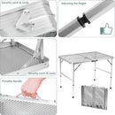 Folding Table, Easy for Storage, Compact and Portable Picnic Table for Grill, Outdoor Camping, Garden, Patio, Dining, BBQ, Party, Market, 3Ft (Medium, Silver) by GreenHaven Gardens