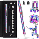 Magnetic Fidget Pen - Perfect Writing and Spinner Magnet Toy Combination, Figette Figit Pen with 13 Magnetic Rings, Ideal Office Study Gift for Kids 8+, Teens & Adults with ADHD(Colorful) by TinyTreasures Baby Boutique