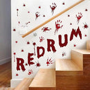 Halloween Redrum Murder Wall Decal Horror Ghost Hand Wall Decals Halloween Blood Splatter Decals Removable Peel and Stick Walls Stickers for Haunted House Party Window Decor by CozyNest Decor