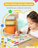 TECJOE Paint with Water Coloring Books for Toddlers, Marine Animal Series Watercolor Set with 3 Brushes, Mess Free Painting Activity for Kids Ages 4 5 6 7 8, Christmas Gifts Arts & Crafts Toy by TinyTreasures Baby Boutique