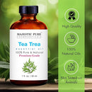 Majestic Pure Tea Tree Essential Oil with Glass Dropper - 1 Fl Oz - 100% Pure and Natural Tea Tree Oil - Premium Grade Essential Oils for Diffuser, Aromatherapy, Soap and Candle Making by CozyNest Decor
