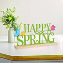 COCHIE Metal Happy Spring Sign, Spring Decorations for Home, Office, Shelf, Mantel, Indoor, Spring Flower Decor, Spring Butterfly Table Top Party Decoration (Spring) by CozyNest Decor
