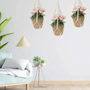 2 PCS Macrame Plant Hanger Indoor Hanging Plant Holder Hand-Woven Cotton Rope Flower Pot Basket with Metal Hook Rings Window Plant Hanger for Outdoor Hanging Pots Home Boho Decor, No Tassels, 23.6" by GreenHaven Gardens