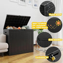 Vixzen 30 Gallon Resin Deck Box, Lockable Outdoor Storage Box for Patio Cushions Storage Furniture,Garden Tools, Pool Supplies, Weatherproof and UV Resistant- Black by CozyNest Decor