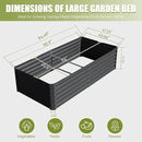 Domi Galvanized Raised Garden Bed, Outdoor Planter Garden Boxes Large Metal Planter Box for Gardening Vegetables Fruits Flowers, Dark Grey (8x4x1.5ft) by GreenHaven Gardens
