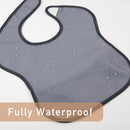 Mess Proof Baby Bib 3 Pack, Waterproof Led Weaning Baby Feeding Bibs with Food Catcher, Travel Feeding Bibs by TinyTreasures Baby Boutique
