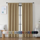 Simplebrand Ava Taupe Blackout Curtains for Bedroom 84 Inch Length 2 Panels Set, Solid Thermal Insulated Privacy Living Room Window Treatment Curtains Blackout Drapes, W40 x L84 Inch, Taupe by TinyTreasures Baby Boutique