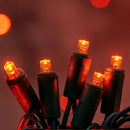 200 Count Orange Wide Angle LED Christmas Lights, 66 ft Green Wire UL Certified Commercial Grade 5mm Holiday String Light Set (Orange) by CozyNest Decor