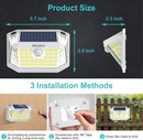 Solar Motion Sensor Lights Outdoor, [3 Modes/4 Pack/188 LED] 270° Wide Angle Lighting, Security Solar Powered Wall Lights, IP65 Waterproof Flood Lights for Fence Porch Yard Patio(White) by GreenHaven Gardens