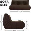 Bean Bag Chair, Loveseat Fireside Chair Bean Bag Sofa Large Bean Bag Chair for Adults, 2 Seater Bean Bag Chairs for Teens with High Density Comfortable Foam, Bean Bag for Living Room, Bedroom(Coffee) by CozyNest Decor
