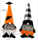 Halloween Gnomes Plush Decor,Witch Scandinavian Tomte Nisse Gnome Swedish Table Decorations Handmade Gnome Decoraion for Home,Orange by CozyNest Decor