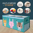 Extra Large Toy Storage Organizer with Lid - Sturdy, Collapsible Toy Chest Storage Box with Cute Design - Toys Bin with Dividers for Kids, Boys, Girls, Nursery, Bedroom, Play room 37"x16"x14" by CozyNest Decor