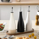 vancasso 16 Oz Ceramic Olive Oil Dispenser Bottle, Bottle Dispenser with Spout and Funnel for Kitchen,Suitable for Oil, Vinegar, Coffee Syrups & Other Liquids，BK by CozyNest Decor