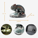 Solar Chameleon Garden Statues Outdoor Decor Resin Chameleon Figurine with Solar Light for Patio,Balcony,Yard,Lawn Ornament,Perfect Garden Gift by GreenHaven Gardens