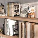 Book Ends for Shelves and Heavy Books - Metal Bookends Black 3 Pair, Shelf Holder Home Decorative, Stoppers for Kitchen Cooking Lover Gifts by CozyNest Decor