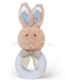 Bearington Collection Baby Lil' Bunny, 5.5 in Plush Bunny Rabbit Stuffed Animal, Soft Baby Rattles and Plush Rings Gift - Newborn Toy by TinyTreasures Baby Boutique