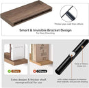 Fun Memories Floating Shelves - 16 Inch Wall Shelf for Decor & Storage - Wall Mounted Display Shelving with Invisible Heavy-Duty Metal Bracket 2Pack, Walnut by CozyNest Decor