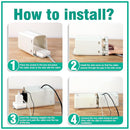 Improved Power Strip Cover Box(1 Pack) 丨Outlet Covers Baby Proofing丨Baby Safety Products丨Adjustable Length Childproof Outlet Cover丨Preventing Toddlers from Touching Sockets丨Fits Most Sockets., White by TinyTreasures Baby Boutique