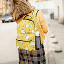 Cartoon Duck Yellow Custom Kids Backpack 16.5 Inch for Boy Girl, Personalized Waterproof Child School Travel Bag with Name, 16.5’’ X 12.2’’ X 5.9’’ by TinyTreasures Baby Boutique