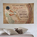 yowecso Baseball Tapestry Sport Theme Tapestry Wall Hanging for Bedroom Baseball Tapestries Aesthetic Wall Decor for Home Dorm Living Room 60"x90" by CozyNest Decor