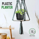 Plant Pots with Multi Drainage Holes - 5 Pieces Versatile, Sturdy Plastic, Stackable Design Home Decor Flower Pots for Indoor and Outdoor Gardening - Black by GreenHaven Gardens