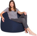 Posh Creations Bean Bag Chair for Kids, Teens, and Adults Includes Removable and Machine Washable Cover, Solid Navy Blue, 48in - X-Large by TinyTreasures Baby Boutique