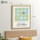 VCK 22x28 Oak Poster Frame 3 Pack, Natural Solid Wood Picture Frames, Wall Mounting Hanging by CozyNest Decor