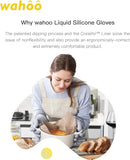 wahoo Professional Liquid Silicone Oven Mitts Gloves, Heat Resistant Gloves for Cooking, Baking, CoralAir Liner, 12 Inch, Purple, XXL by GreenHaven Gardens