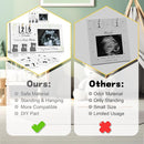 Ultrasound Picture Frames with Countdown Weeks, Baby Sonogram Picture Frame with Plant Prints for Standard 4" x 3" Love's First Ultrasound Photo, Pregnancy Announcement, Gender Reveal Baby-Shower Gift by TinyTreasures Baby Boutique